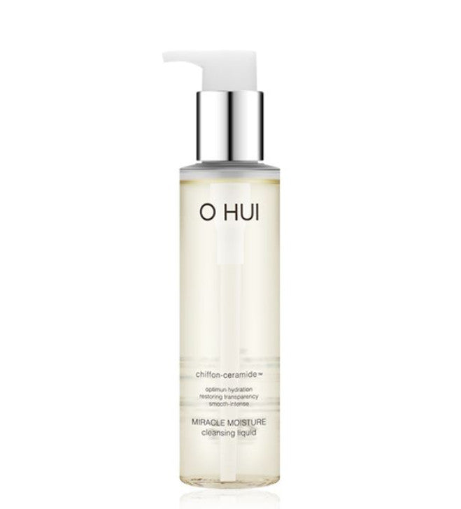 O HUI optimum hydration restoring transparency smooth-intense MIRACLE MOISTURE cleansing liquid