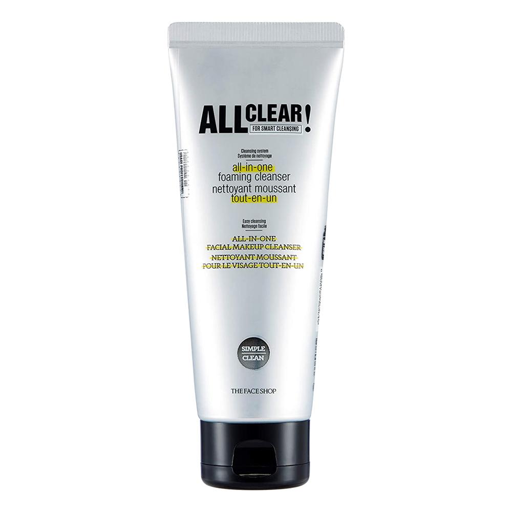 All In One Foaming Cleanser, One Step Face Wash Cleanser for Light Makeup - 150 mL
