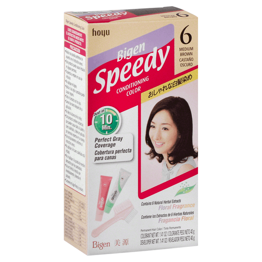 BIGEN SPEEDY HAIR COLOR KIT #6 MEDIUM BROWN