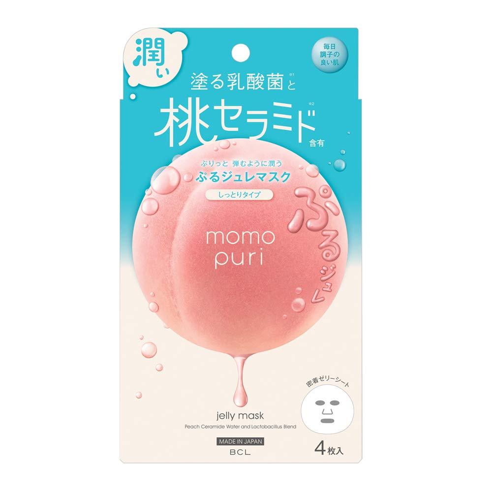 日本BCL MOMO PURI 蜜桃浓密牛奶果冻面膜