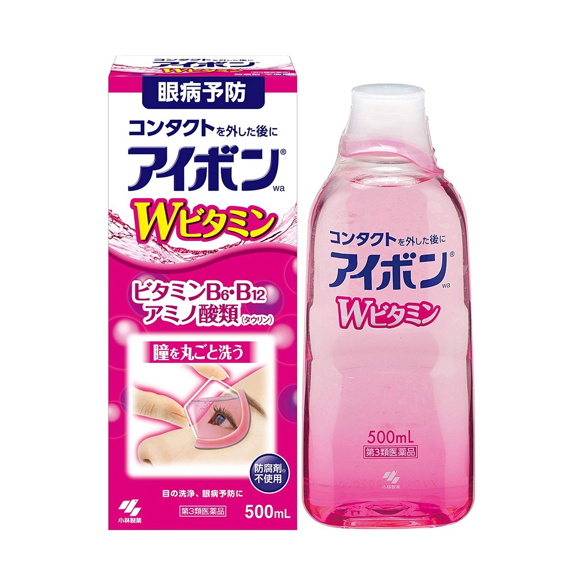 Kobayashi Seiyaku Eyebon W Double Vitamin Eye Wash Liquid 500ml