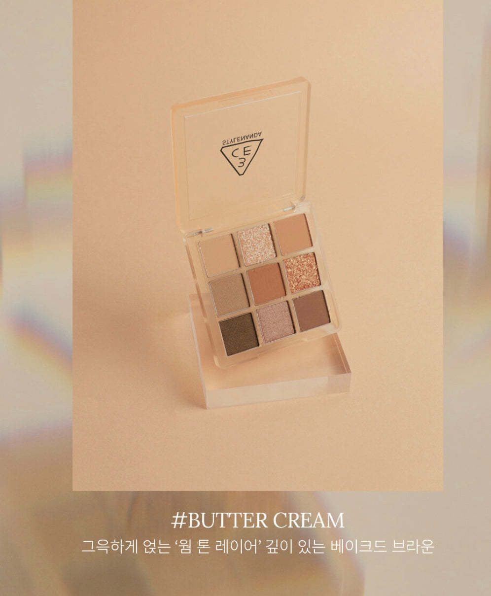 3CE 九色眼影盘 BUTTER CREAM