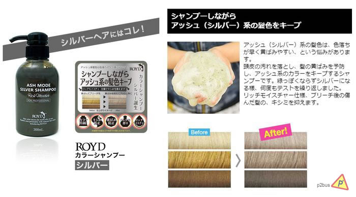 ROYD Ash Mode Silver Shampoo 锁色护色洗发水 (银灰)