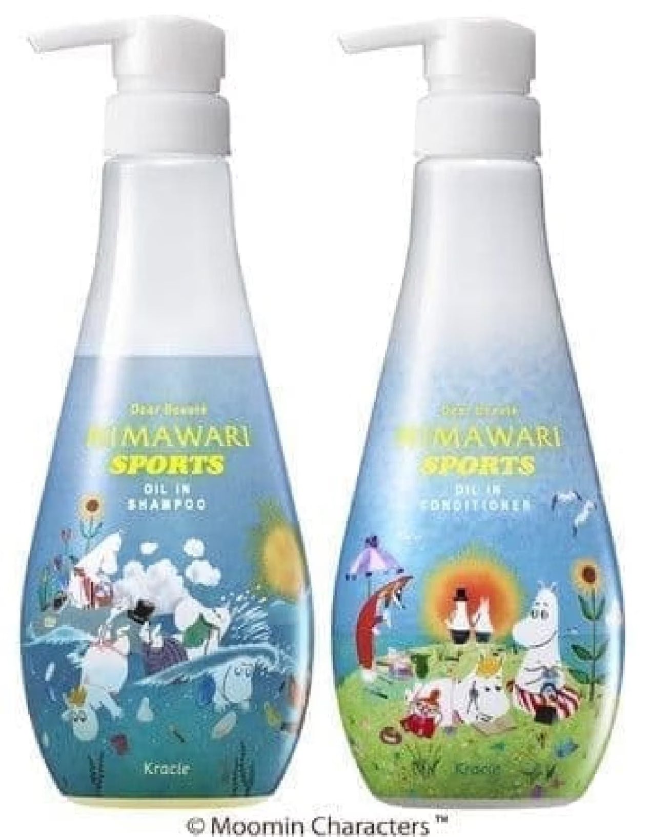 Limited Moomin sports from "Dia Beaute HIMAWARI"! Transparent bag with shampoo and conditioner