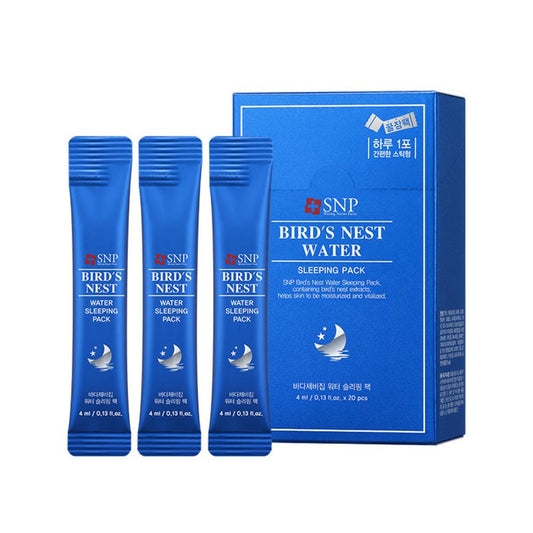 SNP Bird's Nest Water Sleeping Pack 20x4ml/0.13oz Masks