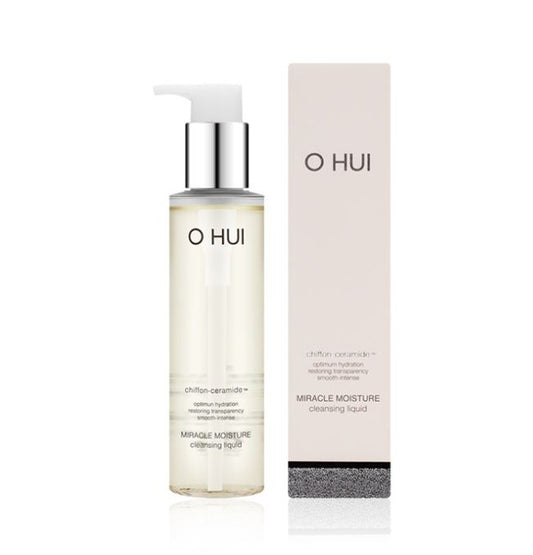 O HUI optimum hydration restoring transparency smooth-intense MIRACLE MOISTURE cleansing liquid