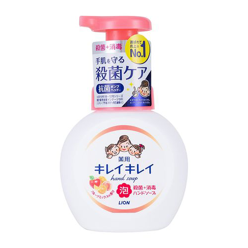 日本lion狮王 泡沫洗手液杀菌消毒抑菌家庭装百果香250ml