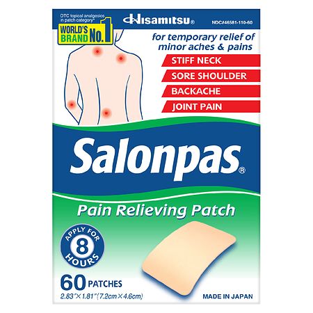 Salonpas pain relieving patch 关节颈肩贴 60枚/盒