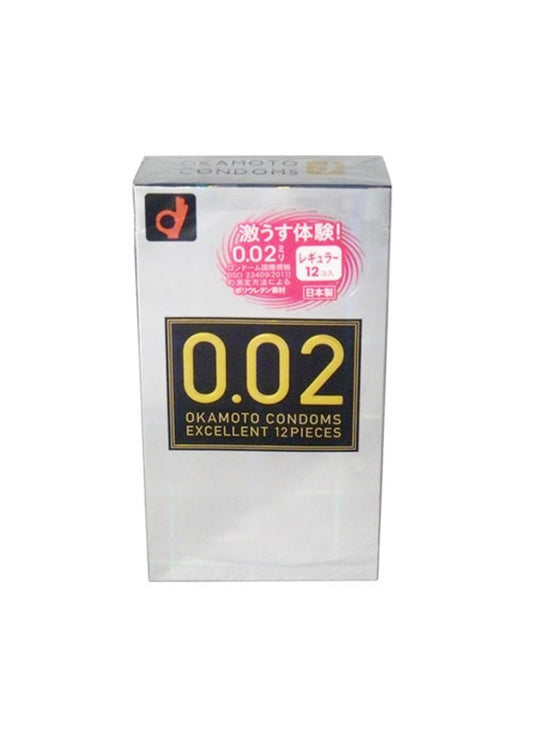 日本OKAMOTO冈本 002系列极致超 薄安全避孕套12个入